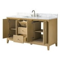 thumbnail image 3 of Vanity Art 60" Bathroom Vanity with Sink and Engineered Marble Top, Freestanding Storage Cabinet with 2 Drawers, 2 Shelves and 1 Flip Down Tray, 3 of 10