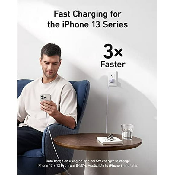 Cargador Anker USB C 20W, Cargador 511 (Nano Pro), Cargador rápido compacto duradero PIQ 3.0, Anker Nano Pro para iPhone 13/13 Mini/13 Pro/13 Pro Max/12, Galaxy, Pixel 4/3, iPad/iPad mini (cable no in