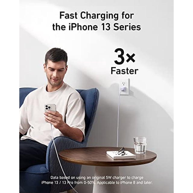 Cargador Anker USB C 20W, Cargador 511 (Nano Pro), Cargador rápido compacto duradero PIQ 3.0, Anker Nano Pro para iPhone 13/13 Mini/13 Pro/13 Pro Max/12, Galaxy, Pixel 4/3, iPad/iPad mini (cable no in