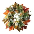 thumbnail image 1 of Couronnes d'Automne pour Porte d'Entrée Extérieure, Couronne de Porte de Récolte d'Automne avec Érable Citrouille 35cm, 1 of 8