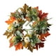thumbnail image 1 of Corona de calabaza para puerta de otoño Corona de puerta de cosecha de otoño con calabazas Hojas de arce para 40cm, 1 of 9