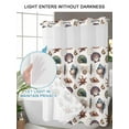 thumbnail image 4 of No Hook Cloth Fabric Shower Curtain with Snap in Liner, Vintage Coastal Waterproof Shower Curtains Set with See Through Top Window, Shell Conch Ocean Underwater Bath Curtains Shower 36"x78", 4 of 6