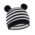 thumbnail image 3 of GYRATEDREAM 6 Pieces Newborn Baby Hat Bear Ears Infant Caps Kids Boy Girl Toddler Hospital Hats Cotton Beanie Caps for 0-6M Multi-color, 3 of 7