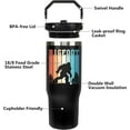 thumbnail image 2 of 30oz Insulated Tumbler with Handle, Reusable Stainless Steel Travel Mug with Flip Straw - Bigfoot Themed Gift for Dad, Men - Birthday, Christmas, Father''s Day, 2 of 6