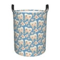 thumbnail image 1 of Balery Funny Cute Healthy Teeth Cesta de ropa redonda con asas, impermeable, independiente, para ropa, juguetes, dormitorio y familia-Small, 1 of 6