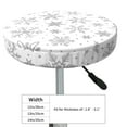 thumbnail image 4 of Balery Snowflake Minimalist Fundas de asiento para taburete de bar redondo de tela de terciopelo ajustables que protegen de arañazos y manchas para sillas de 14 a 17 pulgadas.-14 inch, 4 of 7