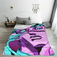 thumbnail image 5 of JoJo''s Bizar#re Adven-ture Fleece Blanket Soft Cozy Throw Blanket 30x40, Lightweight Fuzzy Comfy Flannel Blanket Warm Plush Throw Blankets for Couch, Sofa, Bed, 5 of 6