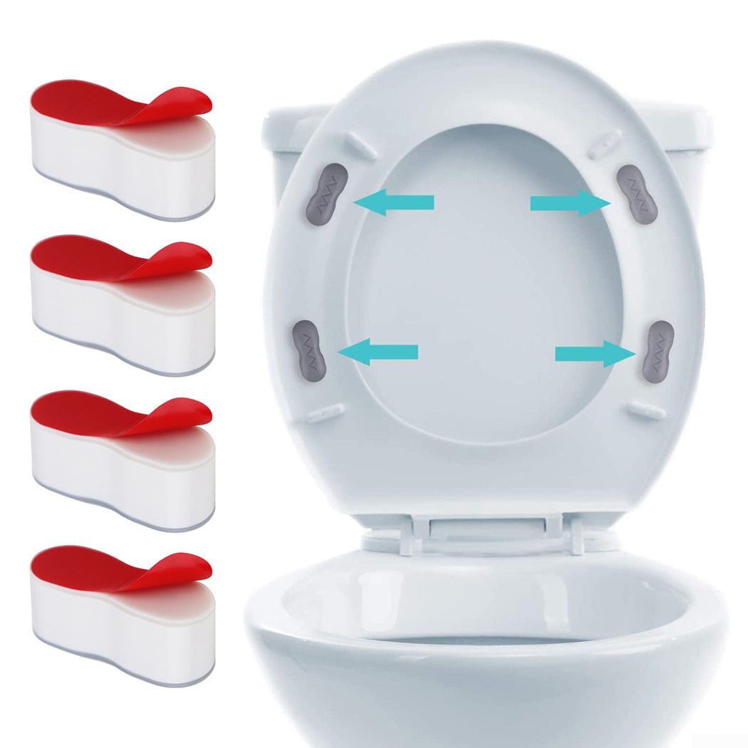 inc screws White Oval Buffer for Toilet Seat Soft Plastic Pk 4 