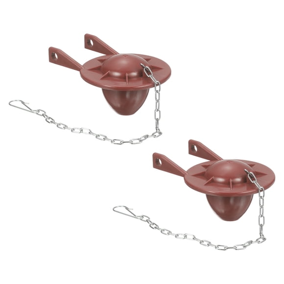 Aletas de detención de inodoro de 2 paquetes, aletas de reemplazo de PVC con cadena de acero inoxidable, ajuste universal para válvulas de descarga de 2 pulgadas