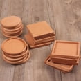 thumbnail image 6 of Popvcly Natural Wood Coasters for Drinks with Grooved Round Edge Absorbent Heat & Water Resistant Reusable Durable Saucers Bar Glass Cup & Mug Housewarming Gift, 6 of 9