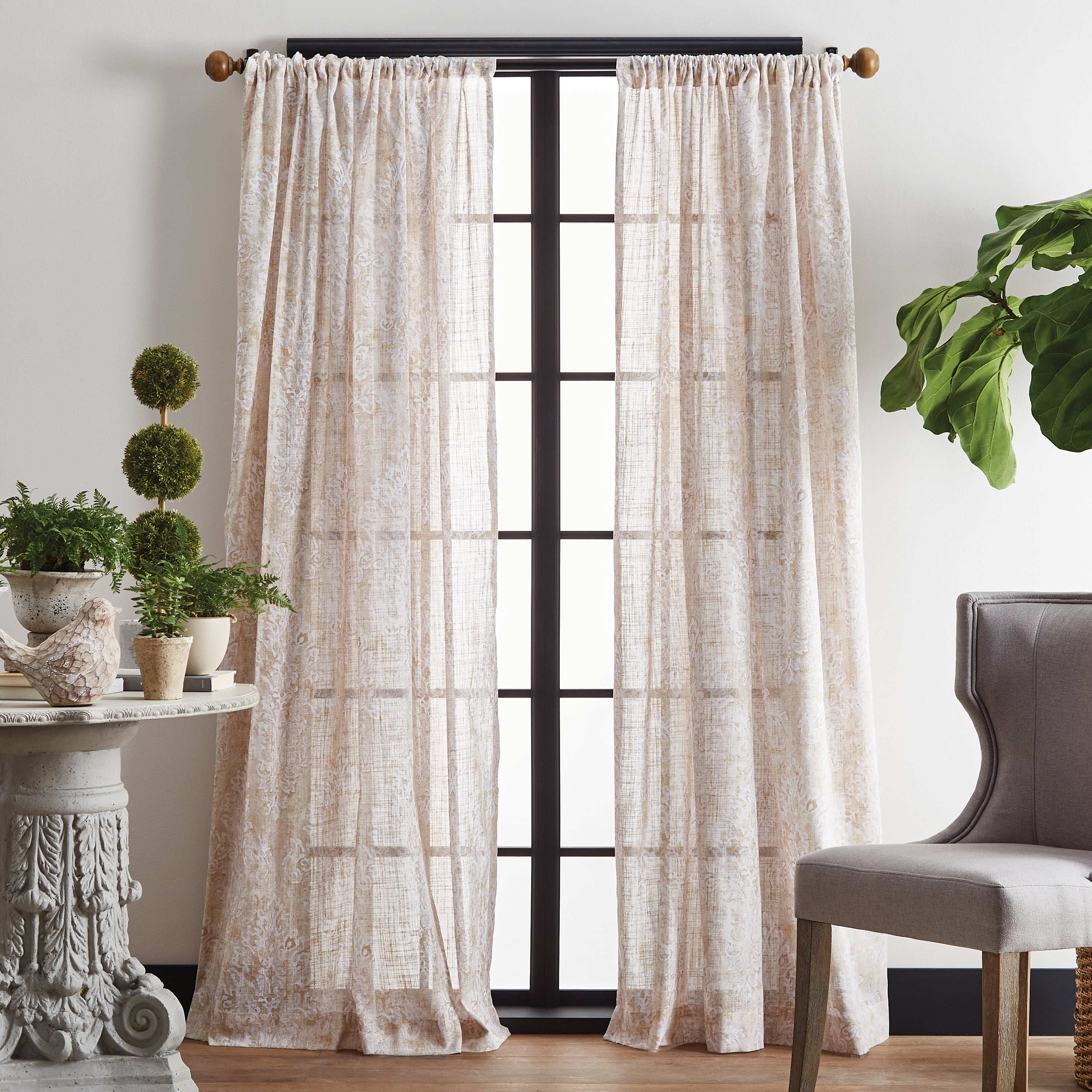 2PC Thick Solid Grommet Panel Window Curtains Blackout Living Room Bedroom Noah
