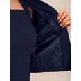 thumbnail image 6 of DARING DIVA 2Pcs Women's Long Sleeve Blazer Sleeveless Dress Suit Set L Navy Blue, 6 of 6