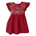 thumbnail image 3 of Kelon Blouses for Women Cap Sleeve Shirts Cowl Neck Ethnic Embroidered T-Shirt Summer Fashion Clothing, S, 3 of 5
