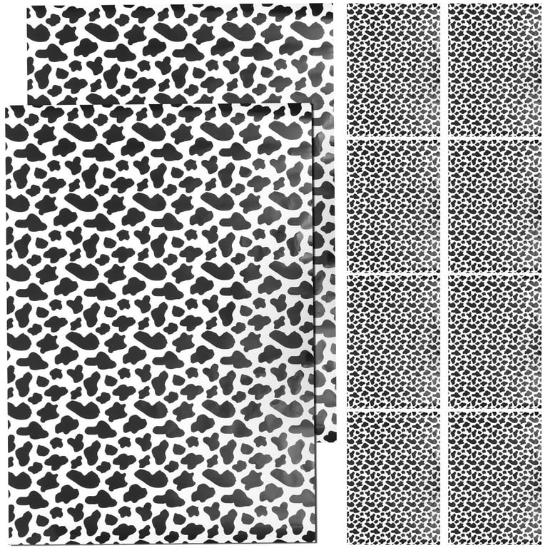 10pcs Cow Print Wrapping Paper Festival Gift Wrapping Paper
