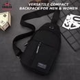 thumbnail image 3 of Q&Q ESSENTIALS Men Small Utility Backpack Utility Shoulder Bag Sport Utility Bag Black, 3 of 8