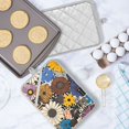 thumbnail image 5 of Yayeee Pot Holders Kitchen Heat Resistant with Pocket 7"x9.8" Cotton Oven Cooking Hot Pads, Beige Flowers, 5 of 7