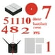 thumbnail image 4 of Calcomanías adhesivas modernas para reloj de pared Digital DIY para decoración del hogar, sala de estar y oficina, color rojo, 4 of 5
