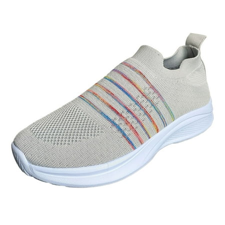 

Casual Shoes for Women Sneaker for Women Mesh Running Shoes Athletic Tennis Walking Shoes Fly Woven Breathable Sneakers Fashion Sport Shoes Knit Running Shoes Women Casual Shoes Cloth Grey 41