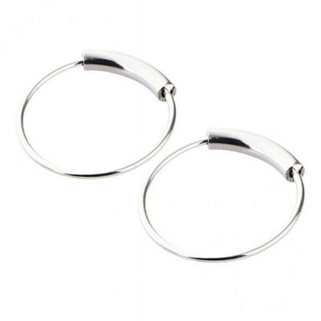 Bunblic Stylish Stainless Steel Nose Hoop Collection for Tragus and Ear Piercings 4 Pcs