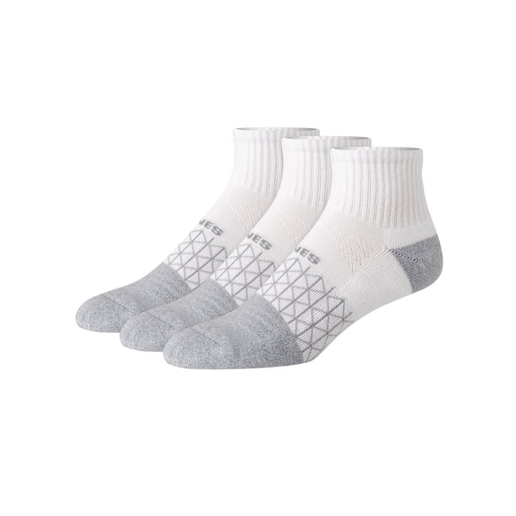 Hanes Absolute Active Men’s Cushioned Ankle Socks Pack, 3-Pack, Moisture Wicking White 6-12