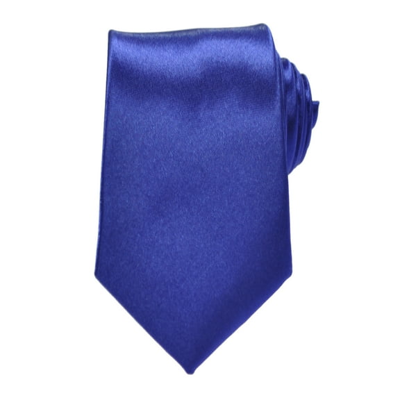 TOPTIE Mens Solid Color Skinny 2" inch Necktie Tie-Royal Blue