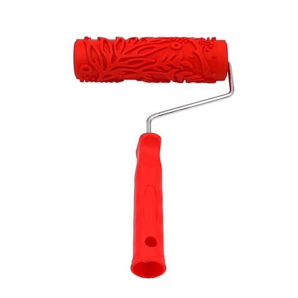 Baohd 7" Assorted Embossed Floral Pattern Painting Roller with Plastic Handle J