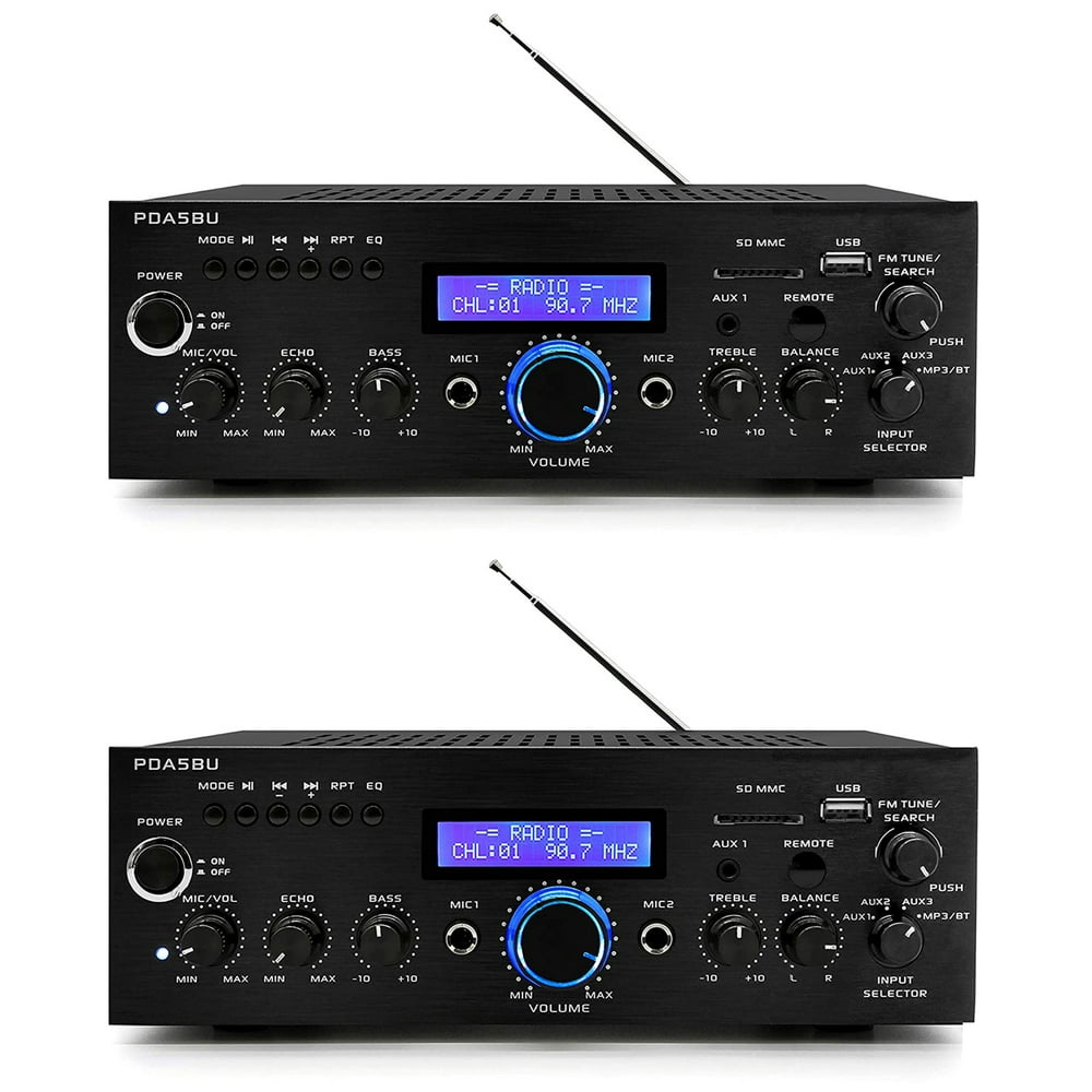 Pyle Home 200 Watt AM/FM AUX/USB Bluetooth Home Stereo Amplifier System