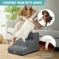thumbnail image 3 of Dog Stairs for Small Dogs .” H Pet Step with Leakproof Cover High Density Foam Cat Ramp for Couch Sofa or Chair Lightweight Durable Comfort .x.x Step, 3 of 7