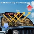 thumbnail image 5 of Uorisanigo Windshield Sun Shade for Jeep Wrangler, Gladiator, Renegade, FJ Cruiser, Foldable Camo Hunting Wood Windshield Sun Visor Blocks UV Rays Front Window Sunshade, 5 of 7