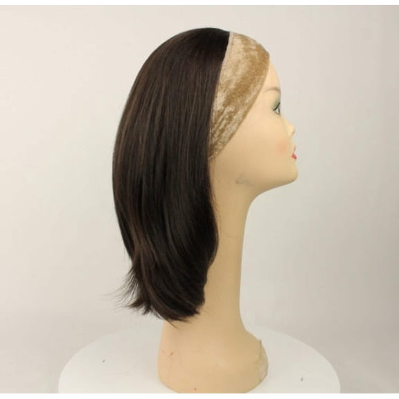 European Human Hair Freeda Wig Avalon Fall Dark Brown Size M