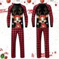 thumbnail image 3 of Conjunto de pijamas a juego para familia de Navidad, lindos ciervos, trajes de Año Nuevo para adultos, niños y bebés, ropa de fiesta familiar a cuadros de Navidad 2023, 3 of 4