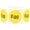 Off-White, variant on Yellow with Black Egg Circle Dot Adhesive Stickers, 1 Inch Round Labels, 500 Total Stickers