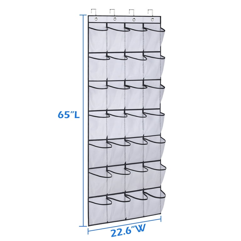 MISSLO 28 Large Pockets Hanging Shoe Organizer Over The Door Shoe