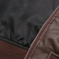 Women Faux Leather Short Jacket Lapel Zipper Cropped Bomber Aviator