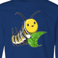 thumbnail image 4 of Inktastic Monarch butterfly caterpillar- cute baby insect Long Sleeve Youth T-Shirt, 4 of 5