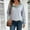 Gray, variant on Women Button Collar Crew Neck Long Sleeve Top with Mixed Colors for Casual Fashion Wear