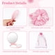 thumbnail image 3 of 48 piezas de regalos de fiesta de color rosa, suministros de maquillaje para fiestas, que incluyen cepillos para el cabello, coleteros, espejos cosméticos y bolsas de organza para mujeres y niñas, 3 of 5