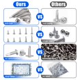 thumbnail image 4 of Kit surtido de tornillos autorroscantes, 450 piezas, acero inoxidable 410, 4 of 6