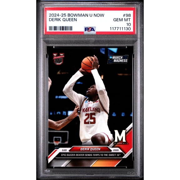 Graded 2024 Topps Bowman U Now Derik Queen #98 Rookie RC Basketball Card PSA 10 Gem Mint