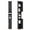 Black, variant on Costway 1 PCS 69.5” Narrow Bathroom Cabinet with 2 Doors & Adjustable Shelves, Toilet Paper Rod Gray