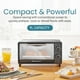 thumbnail image 2 of Elite Gourmet ETO490 Horno tostador de encimera de 9 L/4 rebanadas con temporizador de 30 minutos, control de temperatura ajustable, incluye bandeja para hornear y rejilla, hornear, asar, tostar, negr, 2 of 5