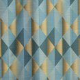 thumbnail image 4 of Designart 'Blue and Gold Dynamics V' Mid-Century Modern Blue Sheer Curtain Panel, 4 of 5