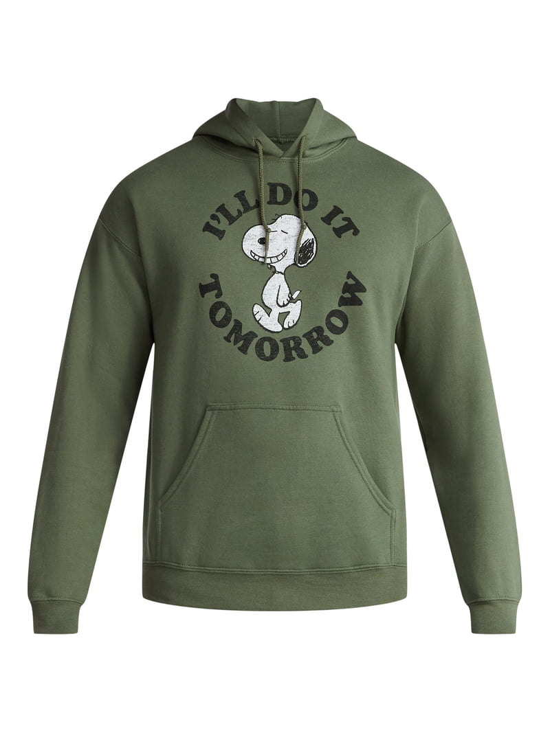 Peanuts Snoopy Men's Graphic Hoodie with Long Sleeves, Sizes S-3XL