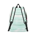 thumbnail image 2 of Yiaed Flowers And Turquoise Wooden Print Backpack, Premium Laptop Backpack, Travel Backpack for Women, Lightweight Backpacks, Comfortable Back Pack-Medium, 2 of 7