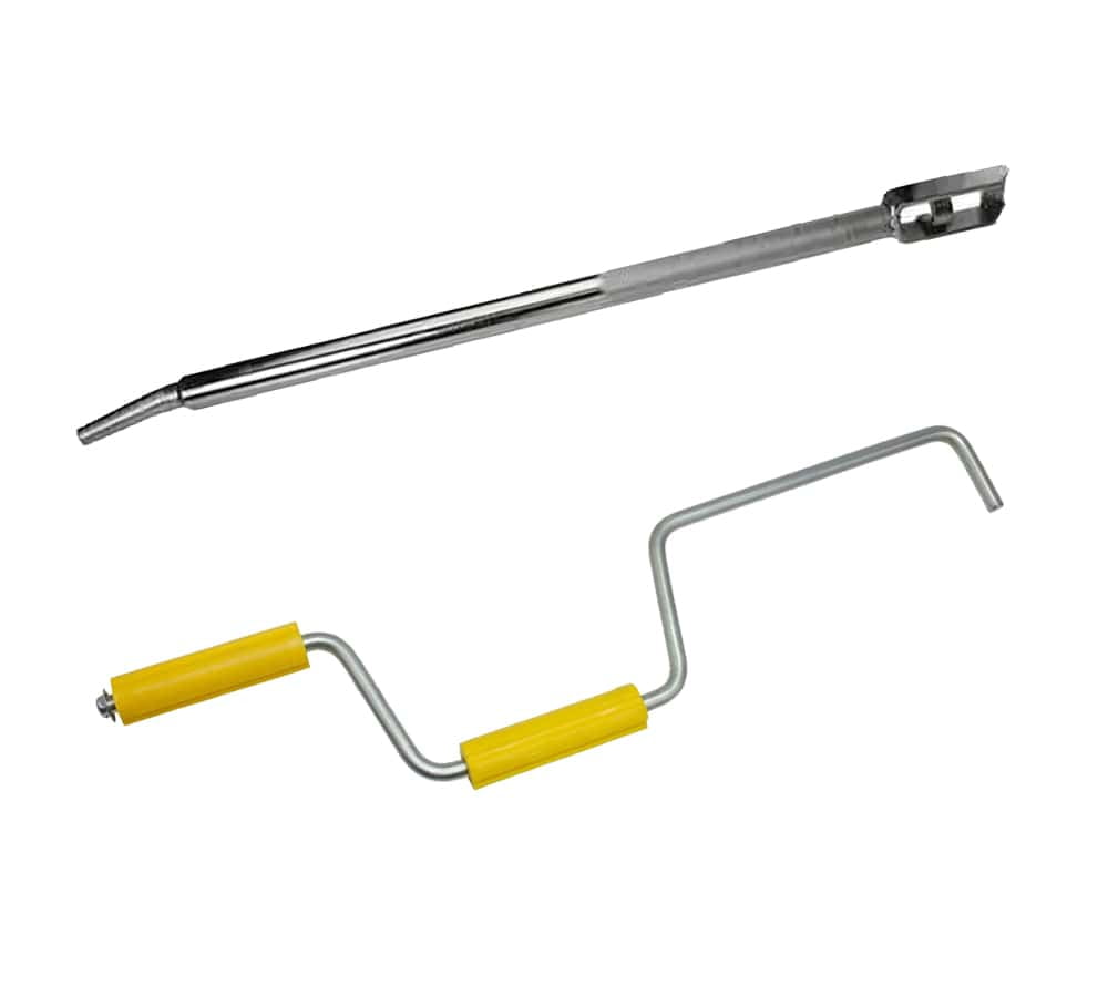 Strap Winder w/ Winch Bar for Flatbed Trailer Winches Quick Hand Strap Roller for Truckers