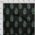 thumbnail image 2 of oneOone Cotton Cambric Fabric Leaves & Floral Block Printed Craft Fabric BTY 56 Inch Wide, 2 of 6