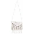 thumbnail image 4 of HMSHA Women Small Cotton Crochet Cross-body Bag Bohemian Shoulder Bag Purse, 4 of 8