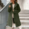 thumbnail image 2 of Atogsazn Womens Sherpa Coat Fuzzy Long Sleeve Button Down Jacket Fleece Thick Warm Winter Tops Outfit Clothes Army Green XL Fashion, 2 of 8