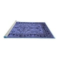 thumbnail image 2 of Ahgly Company Machine Washable Indoor Round Oriental Blue Traditional Area Rugs, 5' Round, 2 of 4