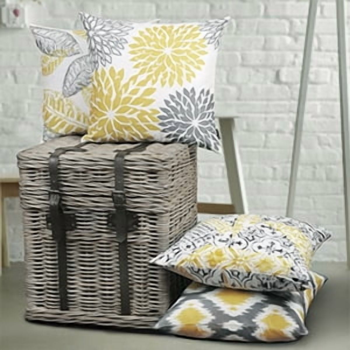 Phantoscope 20x20 Decorative Throw Pillow Covers, Yellow, Set of 4